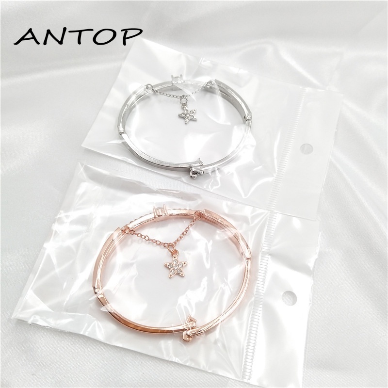 Gelang Wanita Titanium Fashion Korea Permata Berlian Bintang Rumbai Anti Karat  ANTOP-6