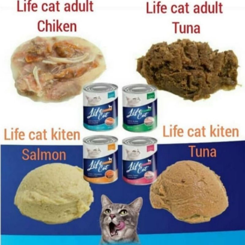 Life Cat Kaleng Makanan Kucing Basah 400 Gr x 24 (1dus) life cat kaleng - ADULT TUNA