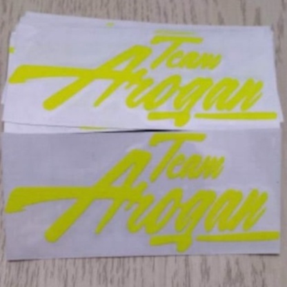 stiker cutting motor &amp; helm TEAM AROGAN logo terbaru murah aksesoris variasi keren