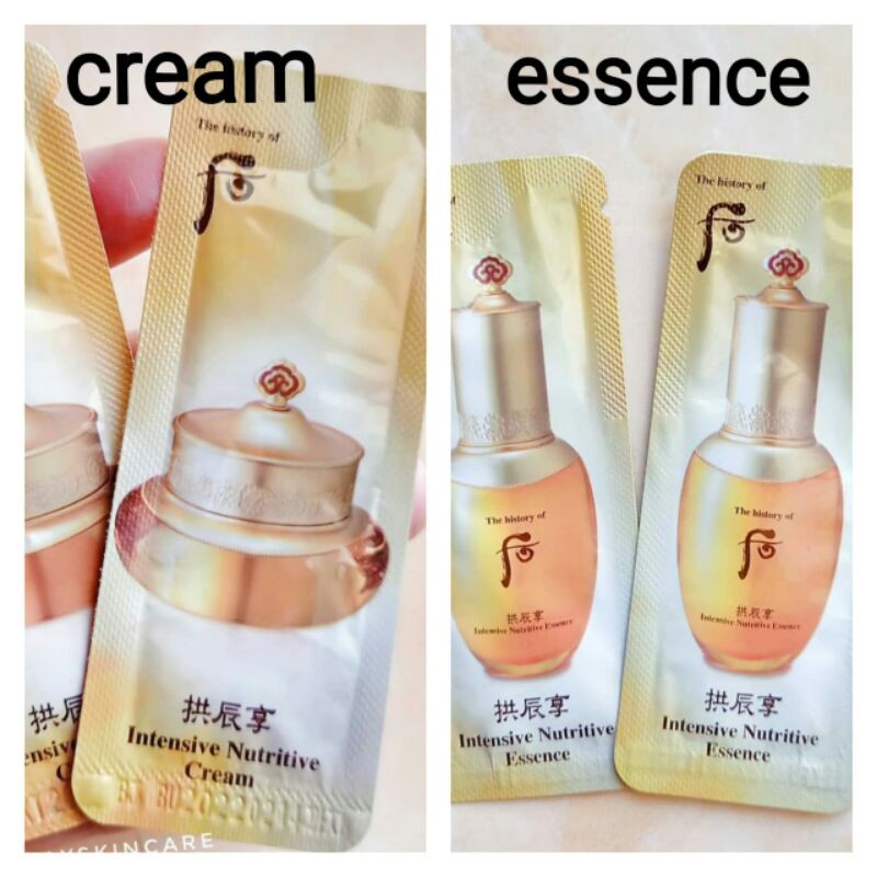 History of whoo gongjinhyang intensive nutritive or qi n jin cream / essence sachet