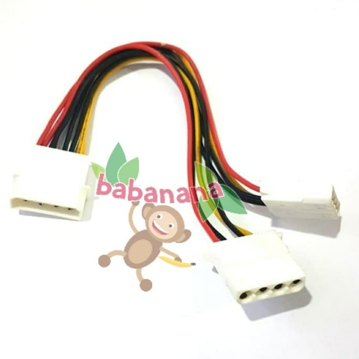 Kabel Molex splitter putih cabang cable pc power fan case komputer