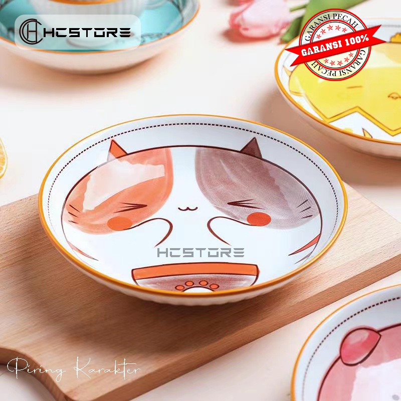 PIRING KERAMIK 8 INCH KARAKTER MOTIF SERIES PLATE CANTIK BISA UNTUK MICROWAVE DAN OVEN-3