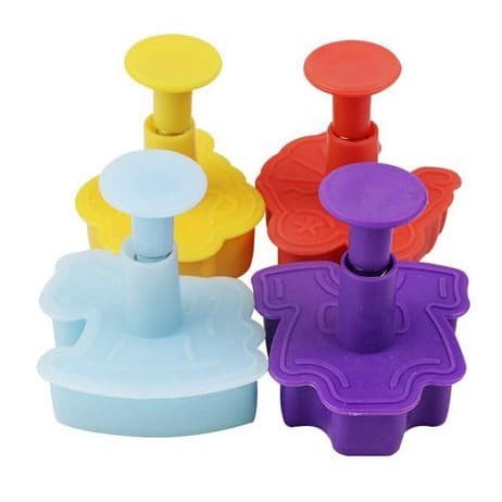 Fondant Plunger Cutter - Cetakan Fondant Baby Shower Theme (4pcs)