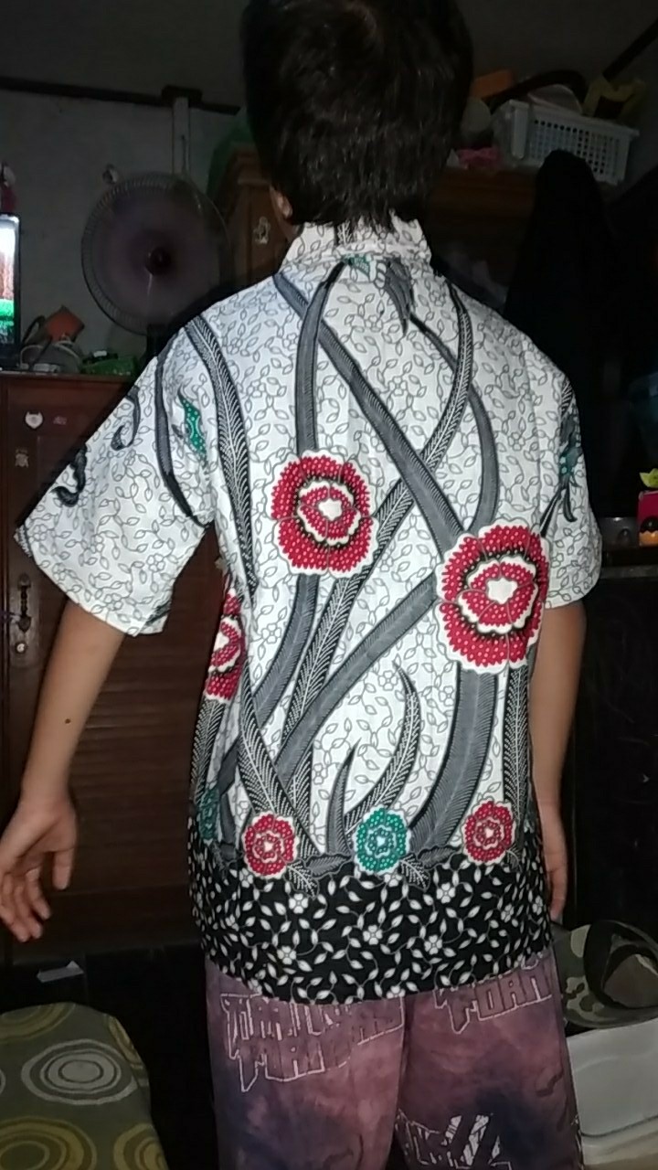 Batik Couple Keluarga Sania Ruffle Ori Ndoro Jowi Dnt Motif Bunga Burungmekar Modern Termurah Shopee