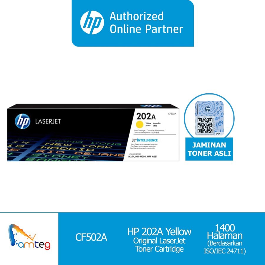 Hp Toner Cartridge 202A Yellow Original