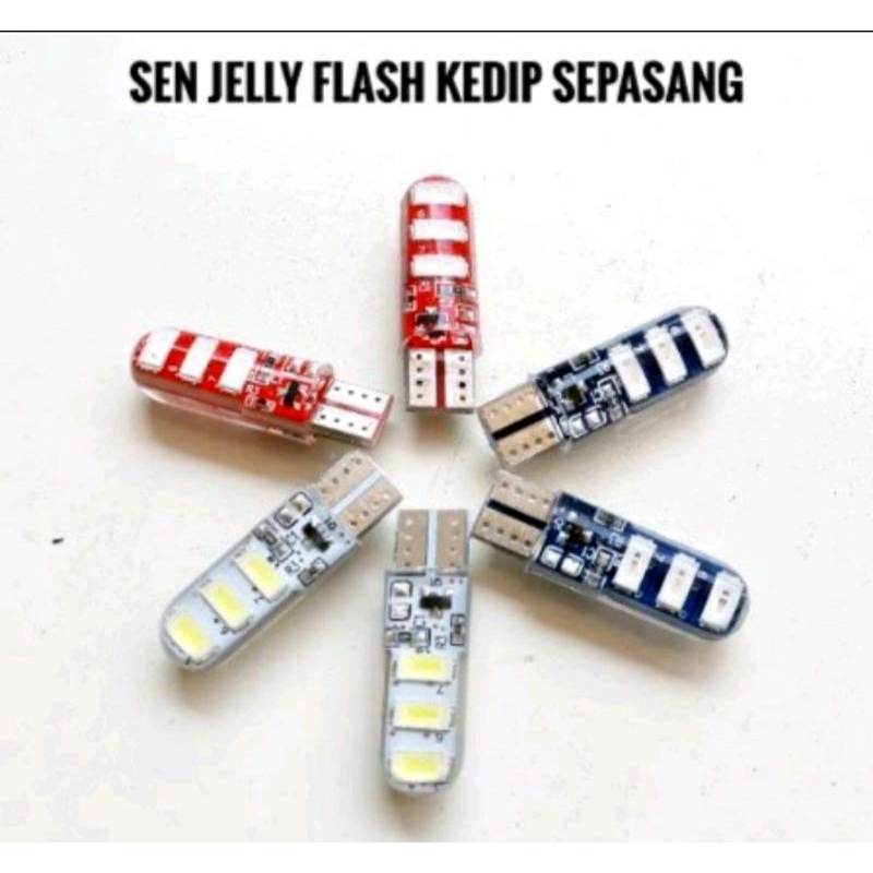 Lampu Sen T10 Kedip Flash Jelly Kedip Universal Motor &amp; Mobil