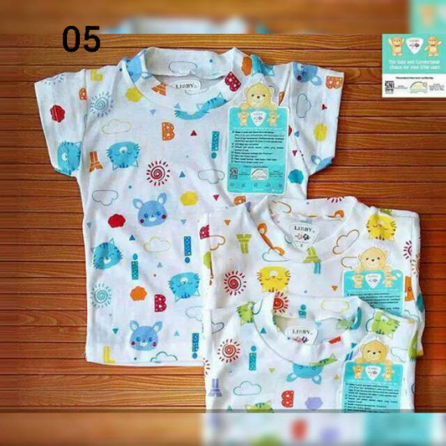 Baju Kaos bayi Libby oblong size 6-12, 12-18, 18-24 month