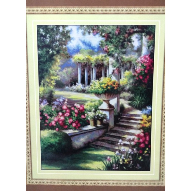 Promo Paket Sulam Kristik DOME K70706 Pemandangan Taman Garden Diskon