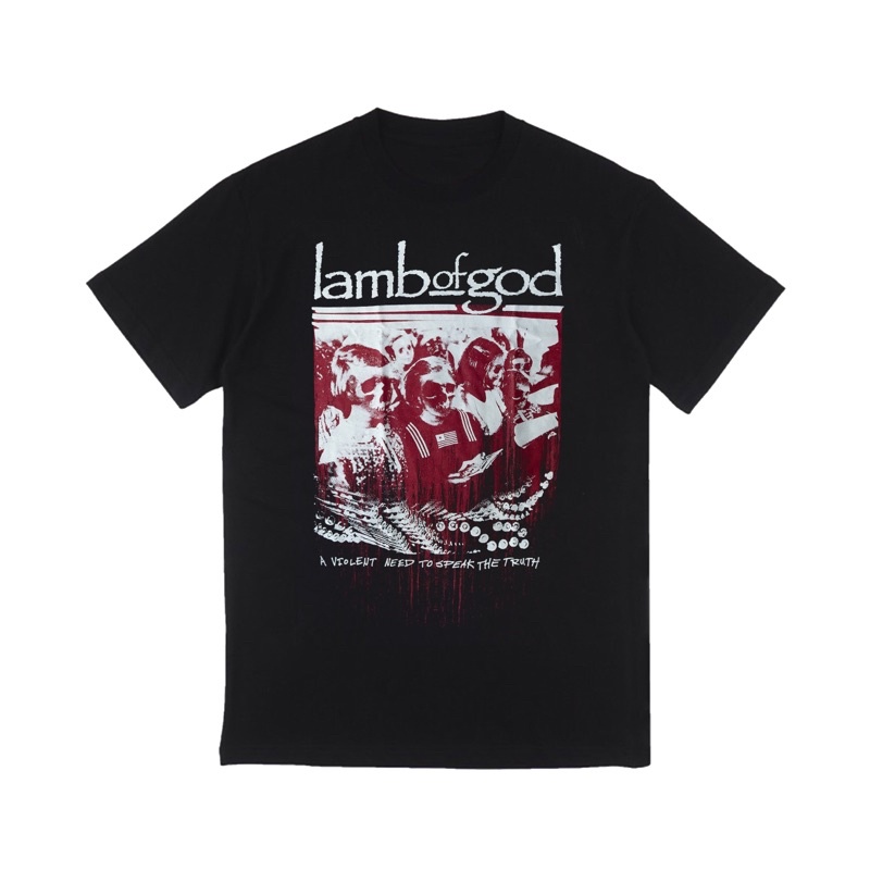 LAMB OF GOD - ENOUGH IS ENOUGH TEE / OFFICIAL MUSIC MERCHANDISE / ORIGINAL MERCH / KAOS BAND IMPOR