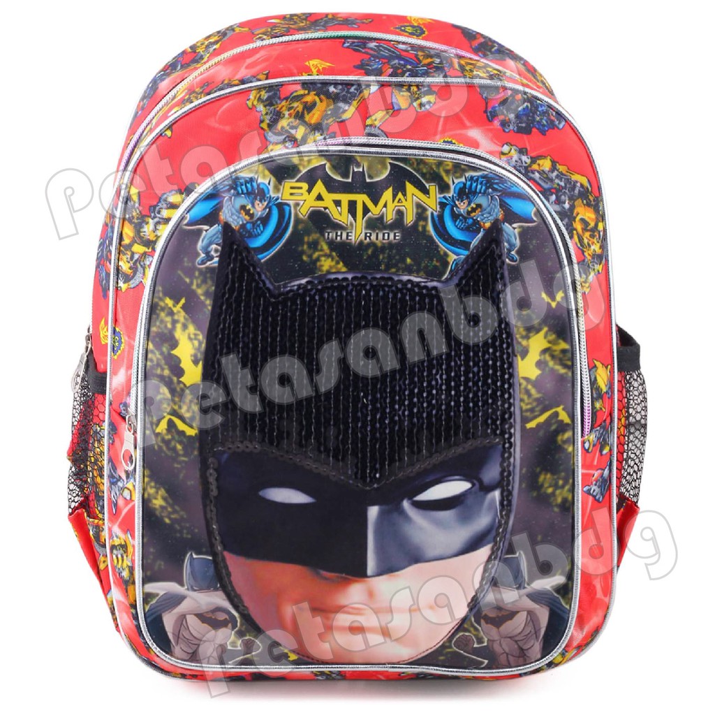 PTS - Ransel Sekolah Anak NYALA BATMAN - EXTRA - THE RIDE - RANSEL LED - LED BACKPACK