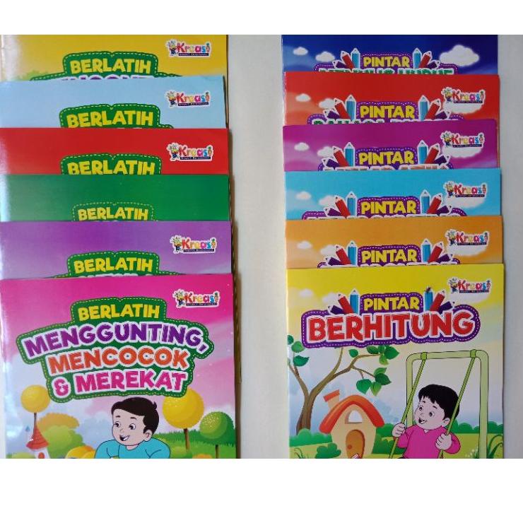 Buku TK KREASI (Kreatif Berprestasi) Untuk TK A - TK B Semester 1 dan Semester 2 (Paket 6 Buku) {AGT