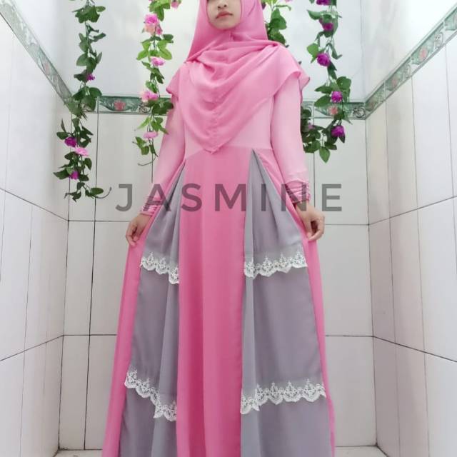 Gamis jasmine ll gamis set hijab ceruty