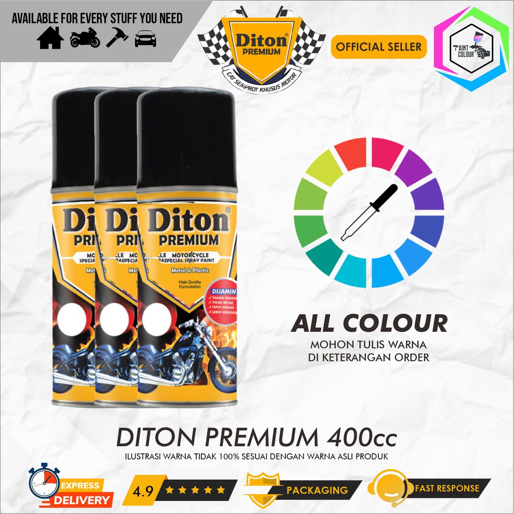 Diton PREMIUM Cat Semprot/Pylox Berbagai Macam Warna Helm/Motor/Gundam