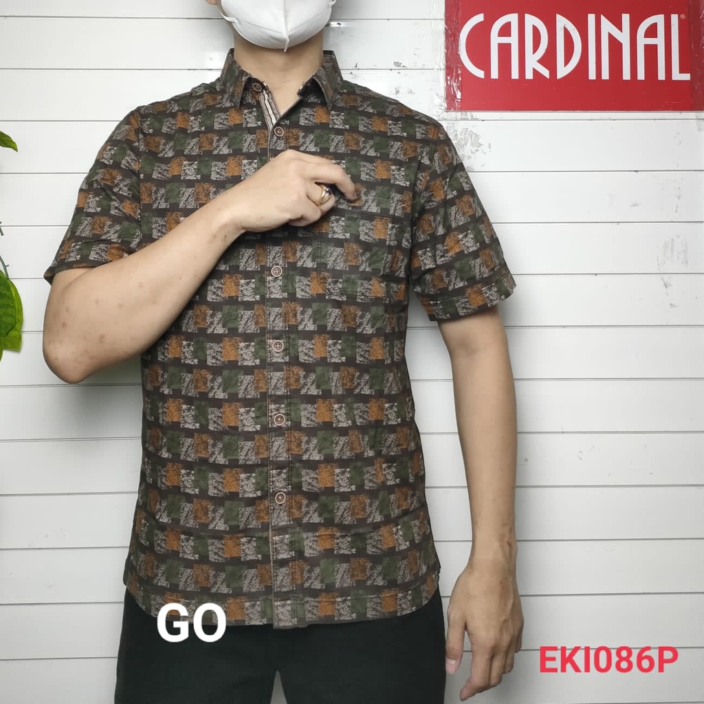 gof CKR CARDINAL KEMEJA CASUAL Pakaian Atasan Pria Kemeja Reguler Hem Casual Santai Lengan Pendek