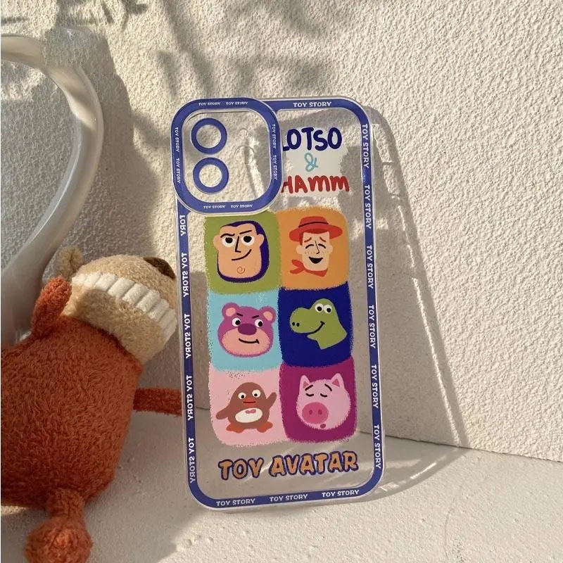 Soft case Silikon Transparan 13pro 13prm Motif Kartun Untuk iphone 11 12pro MAX 7p 8p XS MAX Xr 11 MAX 7se-se20207se-se
