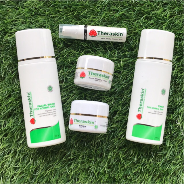 Paket theraskin whitening glow isi 5 serum skin white