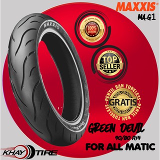 Paket Ban  Motor  Matic MAXXIS  GREENDEVIL MA G1 80 80 