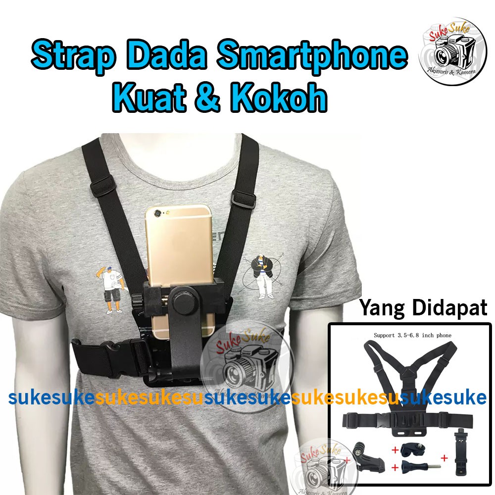 Strap Dada Smartphone - Hp - Chest Strap Smartphone Hp 360 Derajat