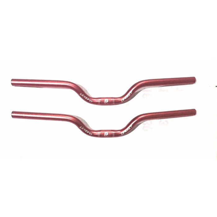 Stang sepeda handlebar litepro Ghost merah 25,4 x 580 mm rise 7 cm mid