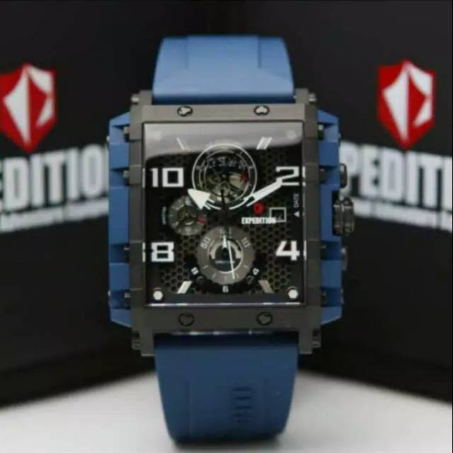 Jam Tangan Expedition E6757 Pria / E 6757 MC Blue Navy Original