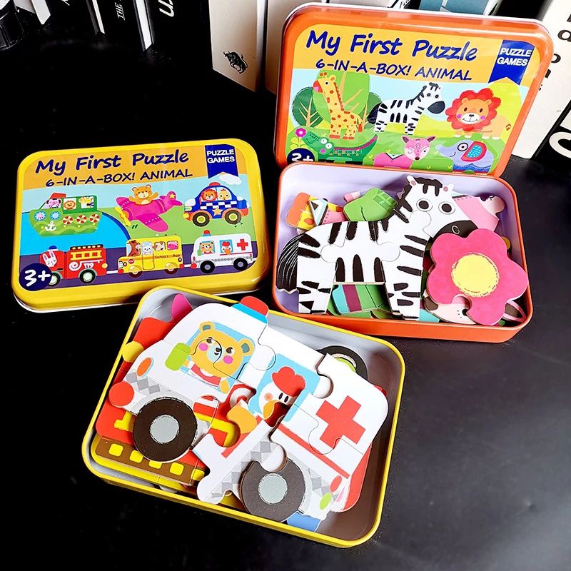 My First Puzzle Animal Mainan Anak Puzzle Kayu Puzzle Anak Mainan Montessori Wooden Puzzle