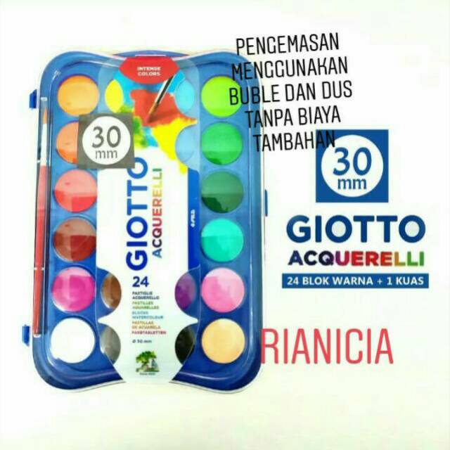 

Giotto acquerelli 24 warna diameter 30 mm