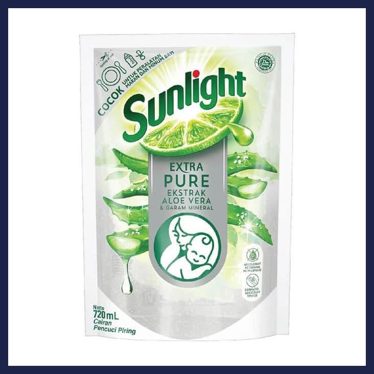 SUNLIGHT EXTRA PURE 720 ML SABUN PENCUCI PERALATAN BAYI PARABEN FREE