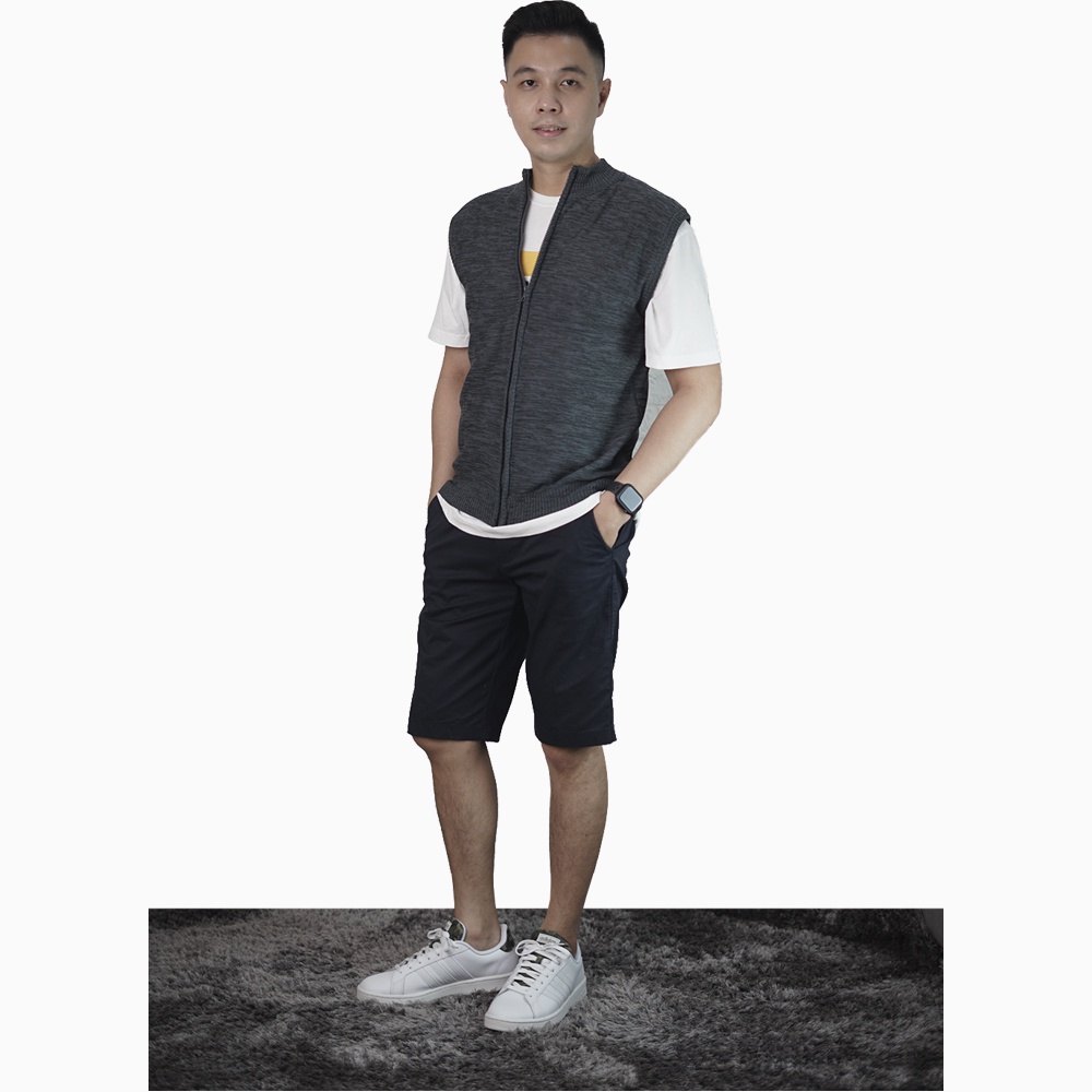 Rompi Vest Rajut seleting baju kerja Pria Kantor - XSHOP Gary