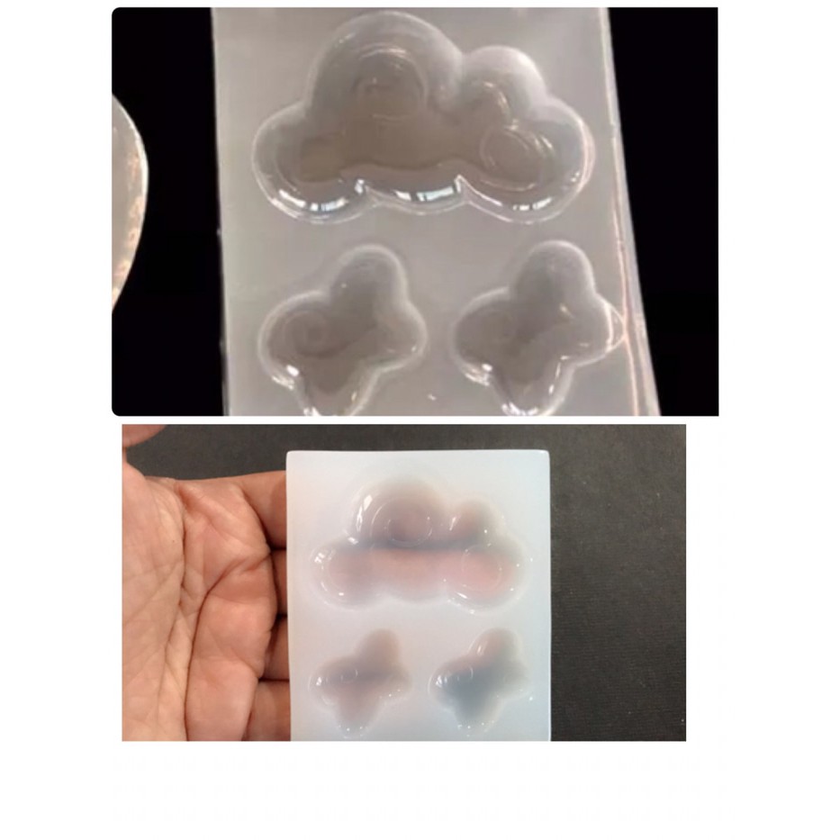 Cloud mold awan clay mold resin mold fondant mold cetakan resin clay 3