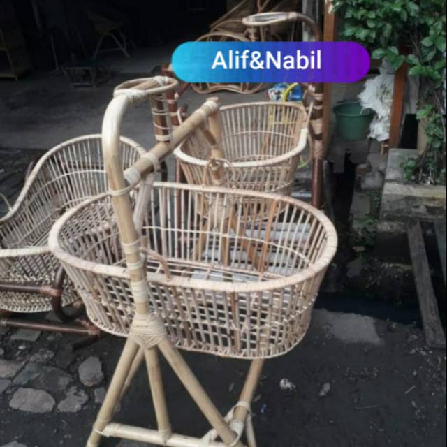 Ayunan Rotan Anak Bayi include Kasur Full Rotan Kuat Ayunan Rotan Anak Bayi include Kasur Full Rotan Kuat