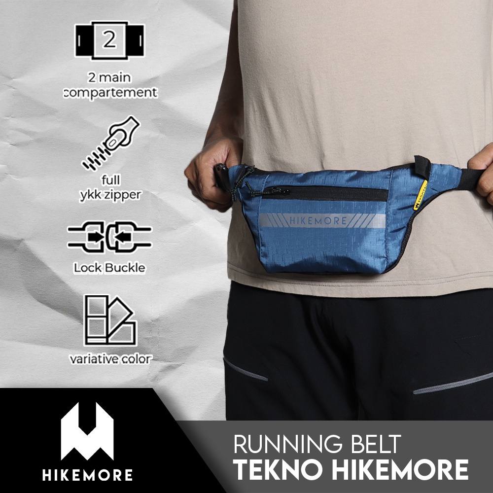 Hikemore Tekno Tas Selempang Pinggang HP Smartphone Running Belt Original