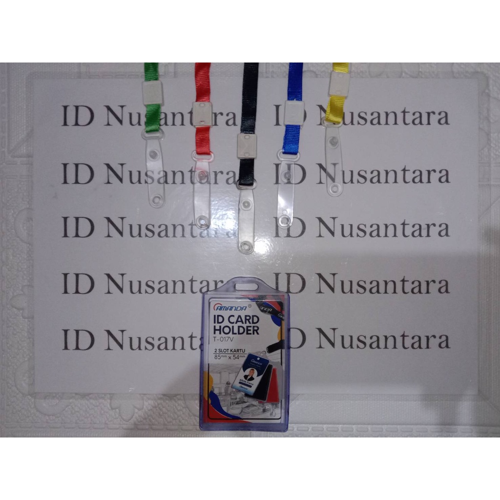 

Paket Tali 1 CM Kait Karet + Casing ID Card Karet Silicon Amanda