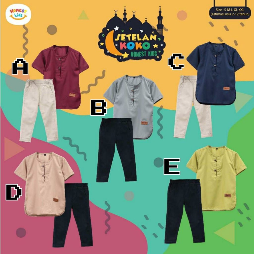 SETELAN KOKO ANAK KIDS HONEST KIDS Koko Honest
