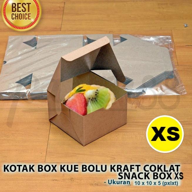 

Grosiran Murah Kotak Snack Box - Dus Kue - Kotak Kue - Box Kue | KRAFT COKLAT - XS -( 100 Pcs )