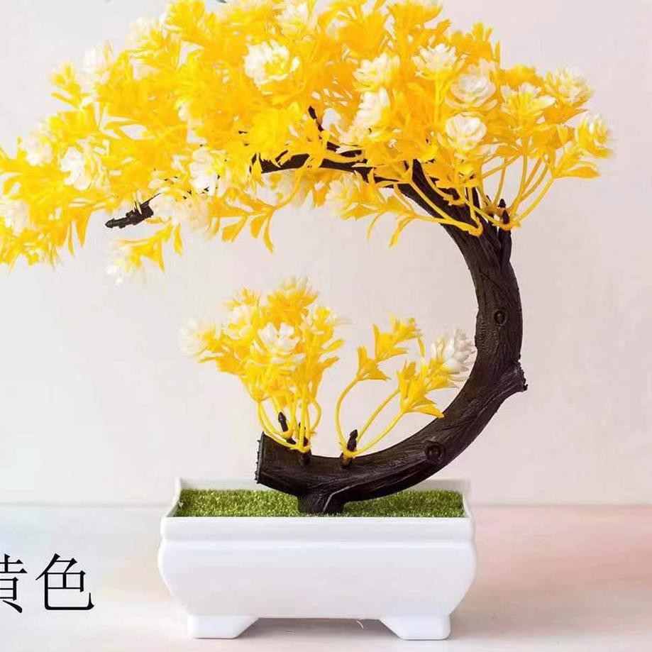 >W68794] COD / Pohon Bonsai Tanaman Bonsai Bonsai Meja Pohon Plastik Bonsai Artificial Bunga Plastik