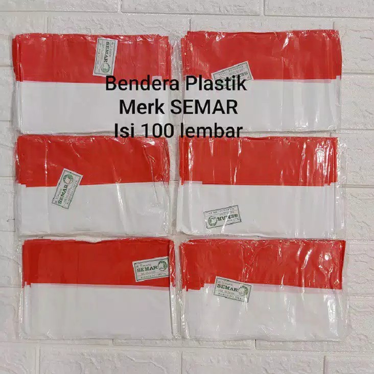 Bendera Plastik Merah Putih Bendera Indonesia merk SEMAR 100 lembar