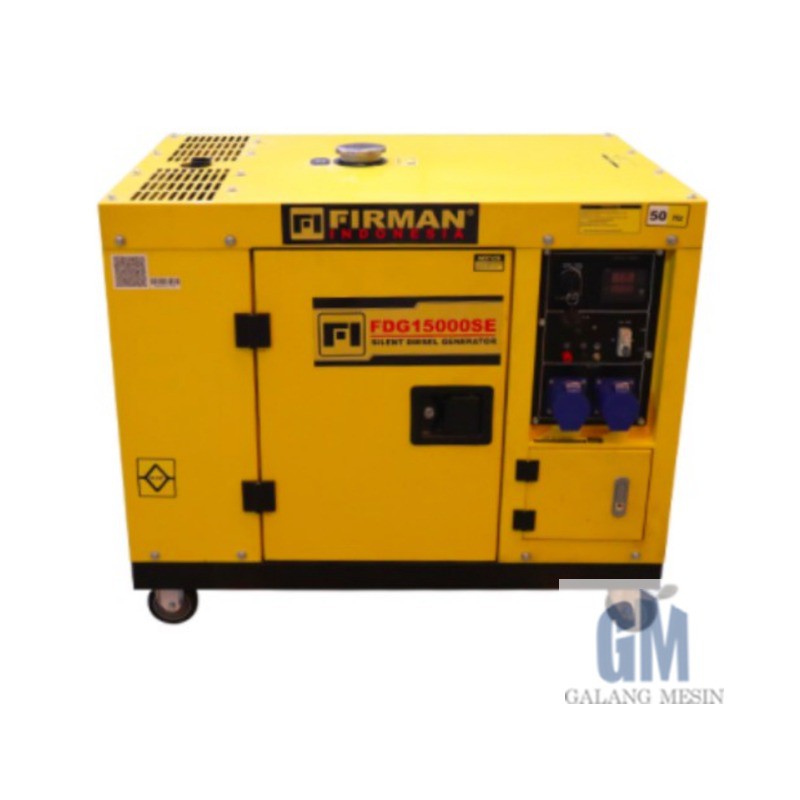 FIRMAN Genset Diesel Silent FDG15000SE 8000 Watt 1 Phase Silent Diesel Generator FDG 15000 SE 8kW