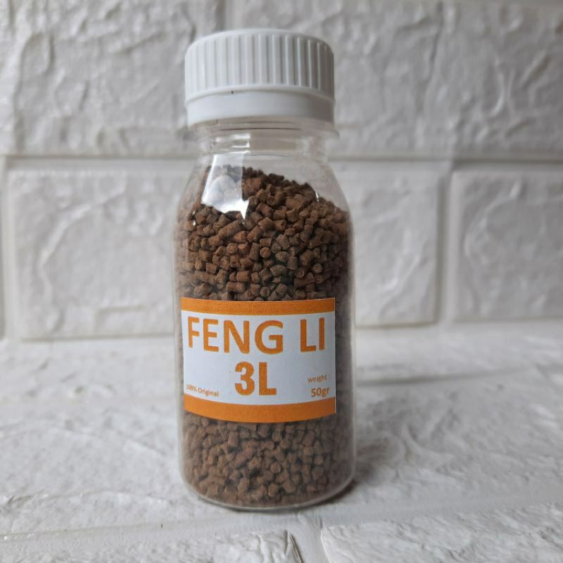 Fengli Pelet burayak ikan cupang 50gr pakan dapnia magna ikan hias &amp; udang ukuran 0 1 2A 3L
