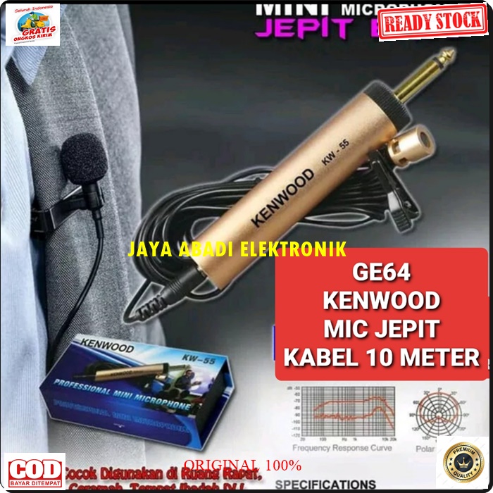 G64 KENWOOD MIC JEPIT KABEL CABLE WIRE KLIP CLIP ON MIK MIKROPON MIKROPHONE SOUND BEST MICROPHONE KARAOKE VOKAL VOCAL ARTIS PROFESIONAL PRO SOUND BEST SISTEM AUDIO PANGGUNG LEGENDARY DYNAMIC PENGERAS SUARA HIFI SENSITIF MC PIDATO SEMINAR CERAMAH ACARA POR