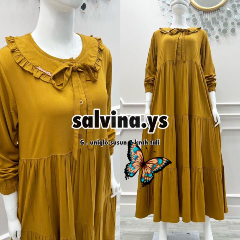 GAMIS SALVINA YS ORIGINAL/GAMIS SALVINA KERAH TALI/GAMIS JUMBO/AHMED STORE
