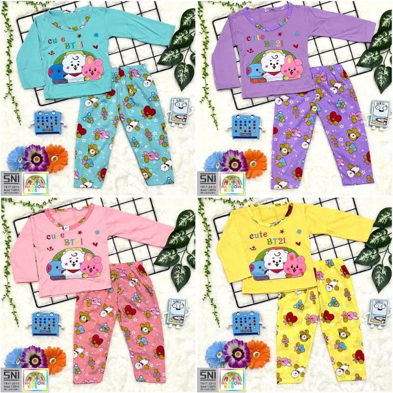 Piyama Anak Perempuan BT21 | Baju Tidur Anak