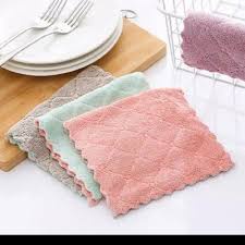 Kain Lap Microfiber Cuci Piring Anti Minyak Dapur Tangan Serbaguna