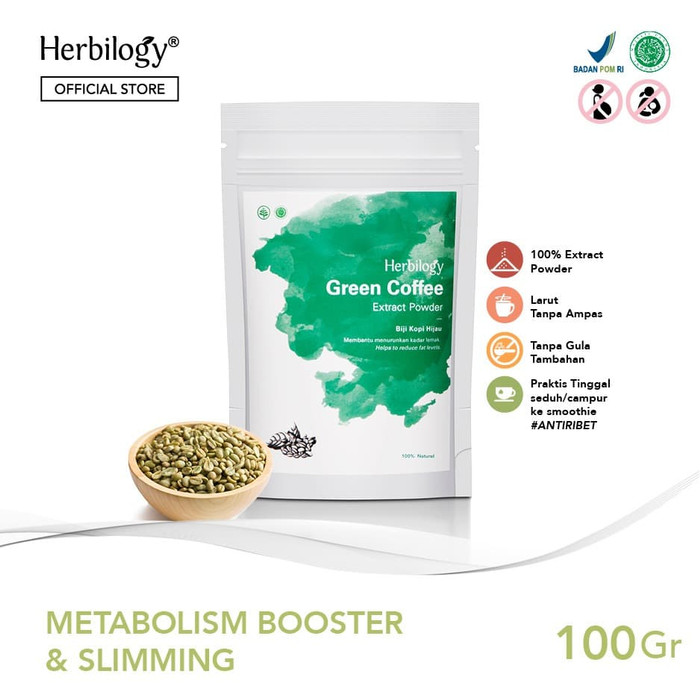 

Herbilogy Green coffee (Biji Kopi Hijau) Extract Powder 100g