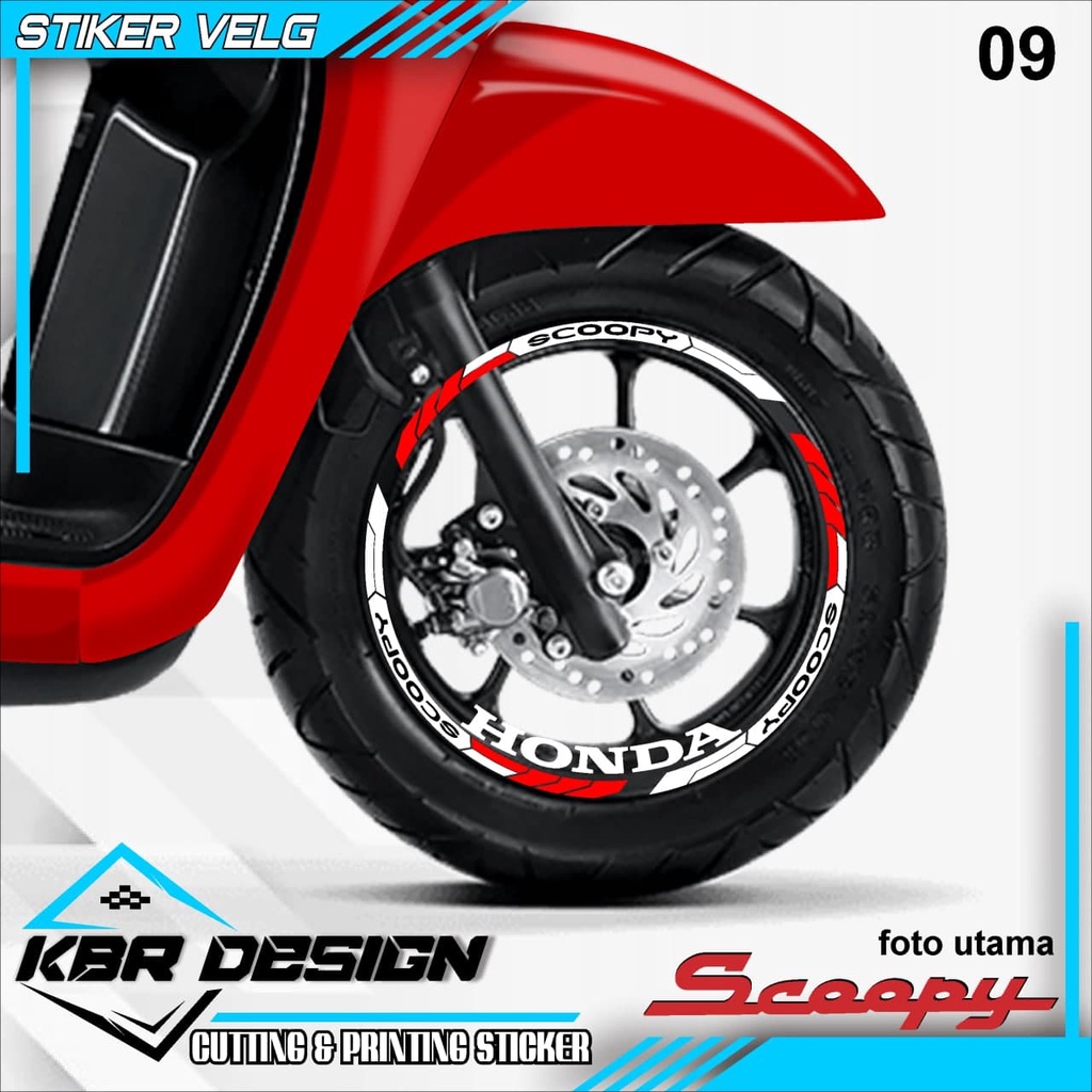 COD lis velg scoopy/cuting sticker/aksesoris motor scoopy 09