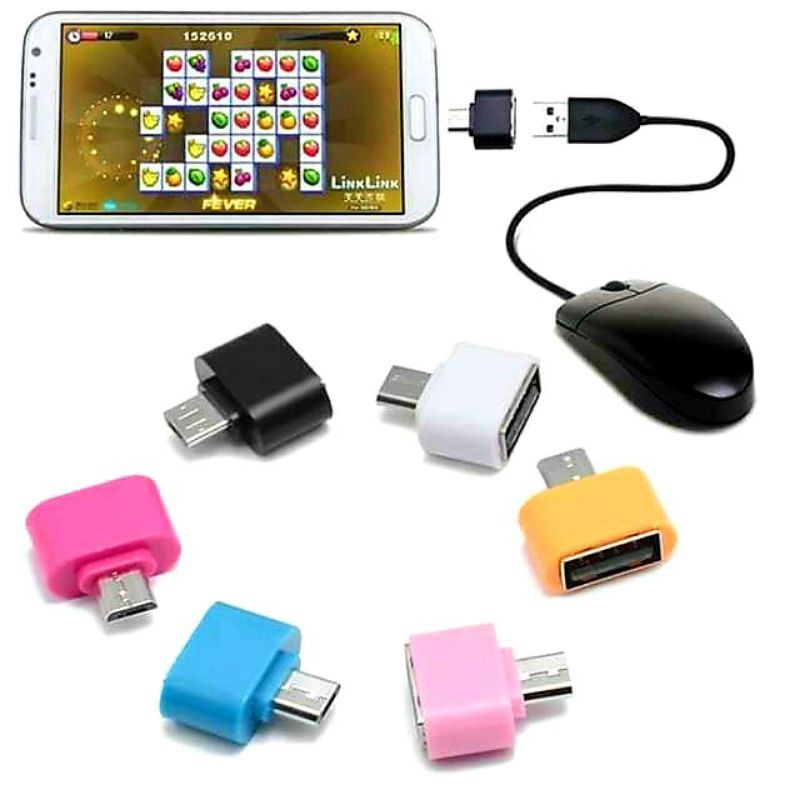 OTG MINI V8 PERSEGI Micro USB Port Konektor Non Kabel MURAH (USB Female to Micro USB Male)