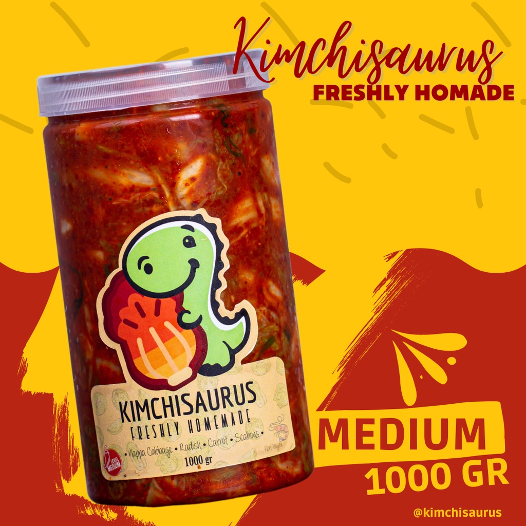 

Kimchisaurus Fresh Homemade Korean Kimchi 1000 Gr Medium (Non Vegan)