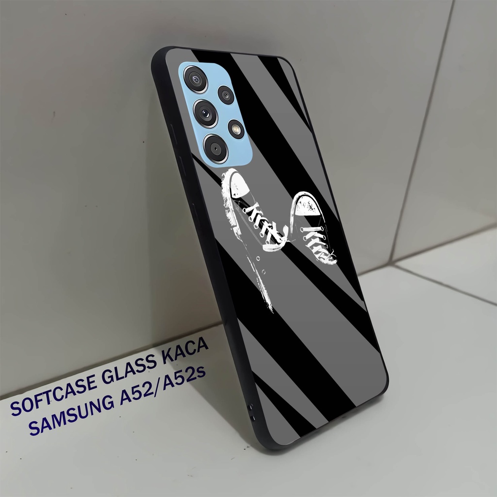 Softcase Glass Kaca SAMSUNG A52- Case Hp Pelindung Handphone SAMSUNG A52s [ A43]