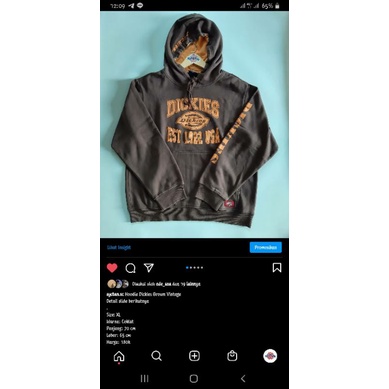 HOODIE DICKIES BROWN VINTAGE SECOND