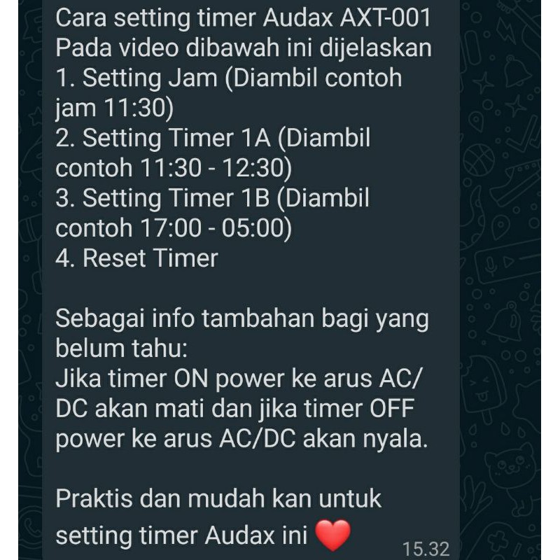 Timer Audax DC Digital AXT 001 AXT001 Original Audax