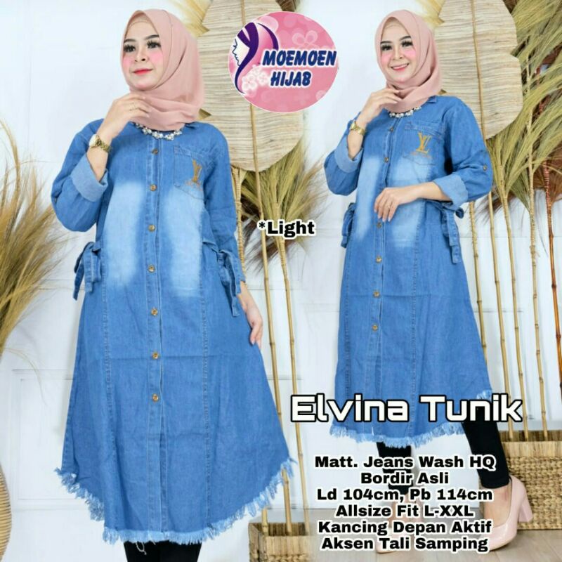 LONG TUNIK bahan Jeans